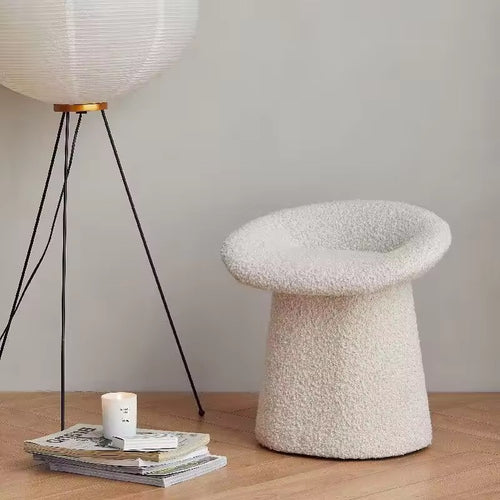 Front Profile of beige Joey Pouf