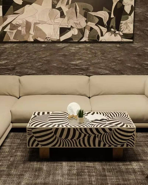  console bellagio table in living room