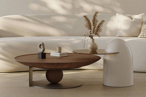 Bellimo coffee table with teak wood design 