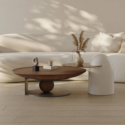 Bellimo coffee table with teak wood design 
