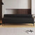 Front View of black Luxor Ottoman