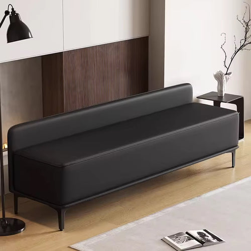 Side View of black Luxor Ottoman