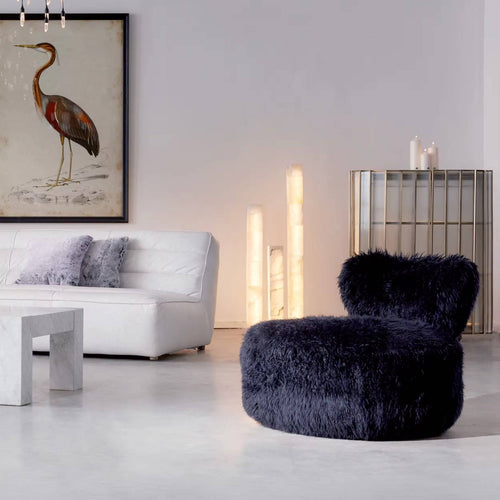Luxury Peachy Black Accent Chair Bangalore