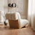 Back view of chair with wooden base