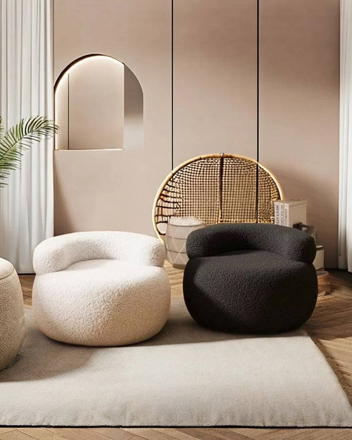 Black and White Brady Chair in a modern lounge