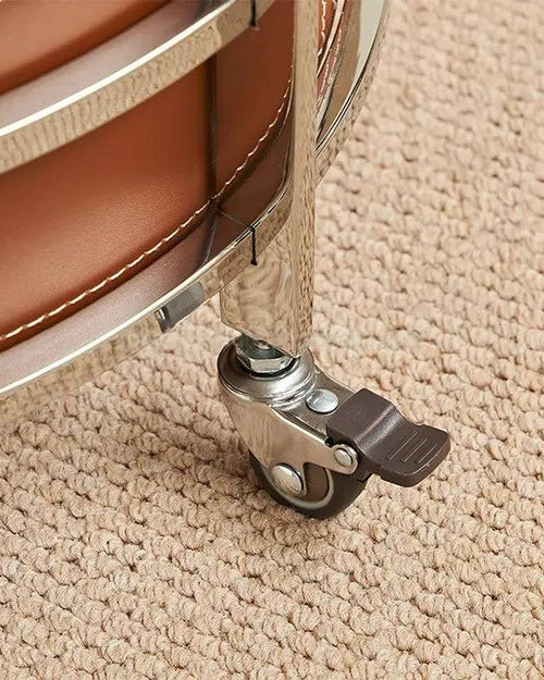 Smooth rolling castor wheel with lock function