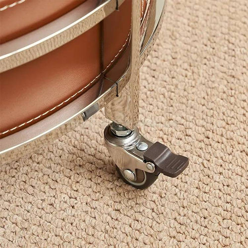 Smooth rolling castor wheel with lock function