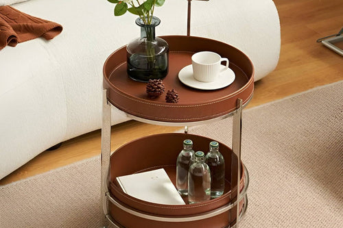Brown Brian Tray Trolley round serving cart 