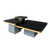 Coffee table with black top and grey base 