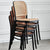 Four Bubbles Stackable Chairs with dark frames
