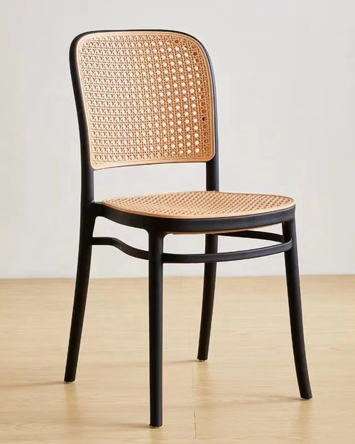 Stylish Bubbles Stackable Chair with a dark frame