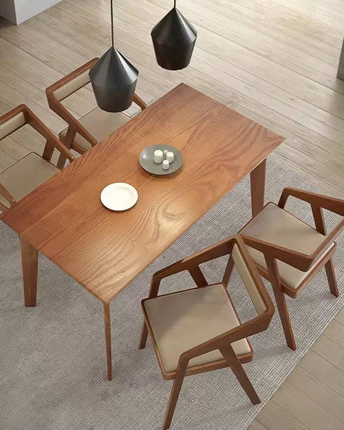 Set of dining chairs in dining room
