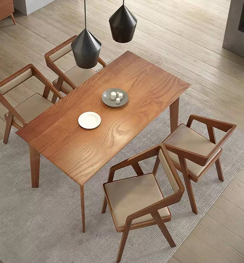 Set of dining chairs in dining room