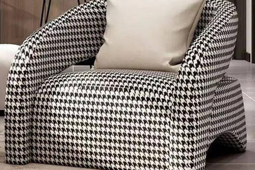 Camry accent chair in striped black and white