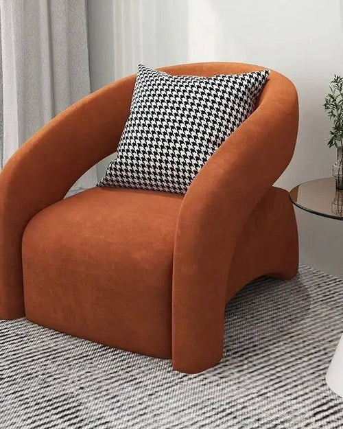 Bold orange Camry accent chair ideal for living room