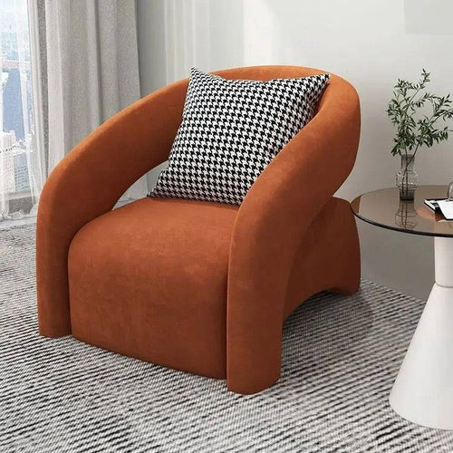 Bold orange Camry accent chair ideal for living room
