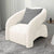 White Camry accent chair with cushioned seat