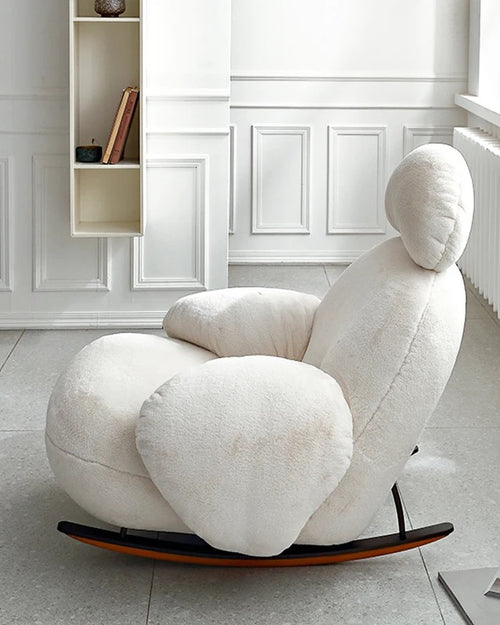 Side profile of candy rocker chair