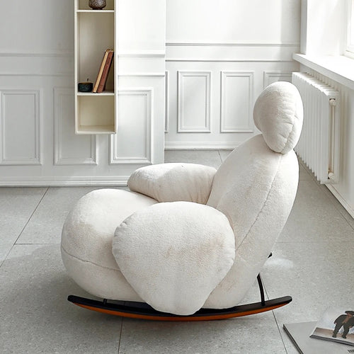 Side profile of candy rocker chair