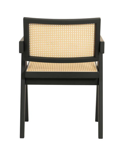 Back view of Carra black chair