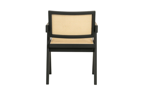 Back view of Carra black chair