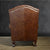 Back profile of brown leather chair