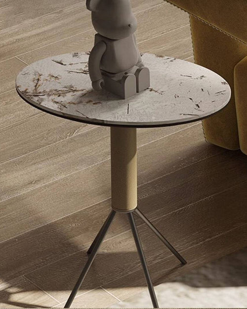 Close-up of designer Chirmi end table 