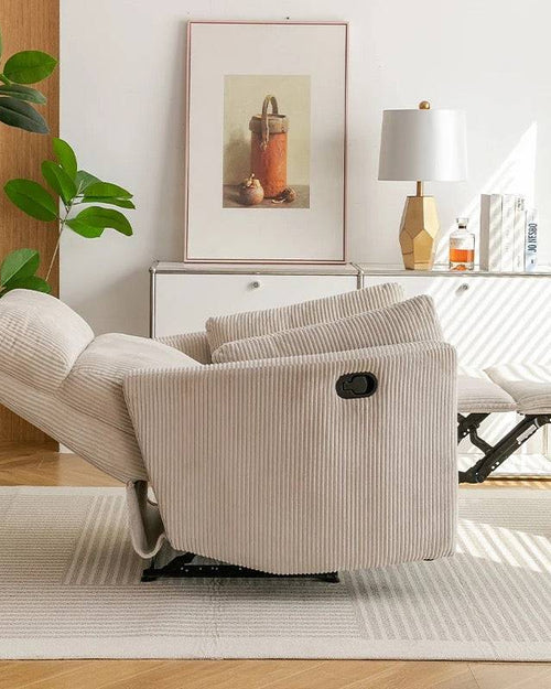 Side view of Comio ergonomic recliner chair