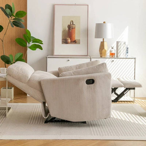 Side view of Comio ergonomic recliner chair