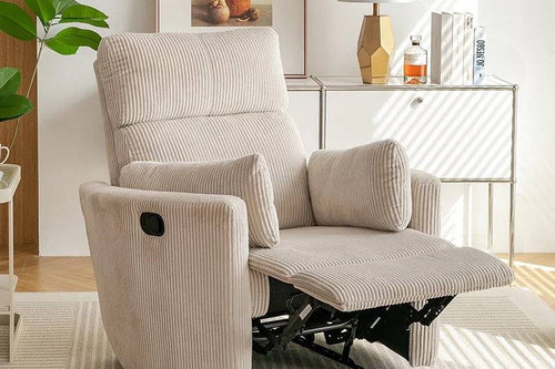 Rocking and reclining comio recliner chair in modern living room