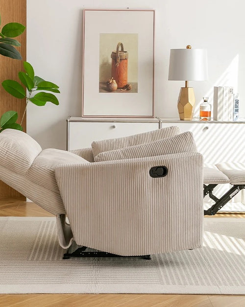 Side view of Comio ergonomic recliner chair
