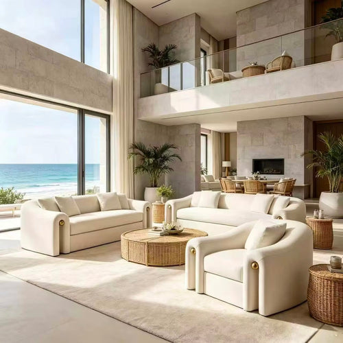 Julius Sofa by Chair Collective featuring a refined upholstered silhouette, gently rounded edges, comfortable seating, and elegant metallic accent details.
