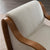 Close-up of elegant wooden corby chair 
