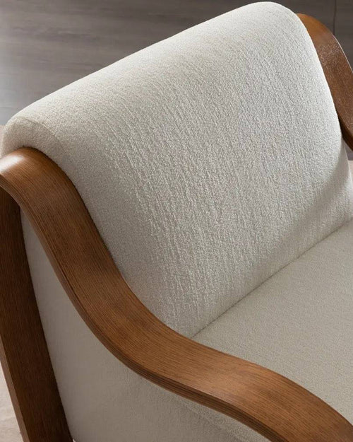 Close-up of elegant wooden corby chair 