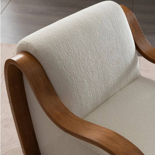 Close-up of elegant wooden corby chair 