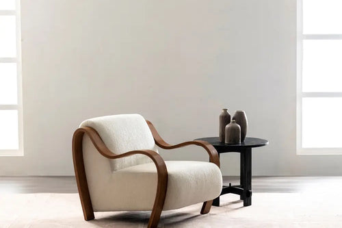 Corby wooden frame accent chair 
