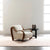 Corby wooden frame accent chair 