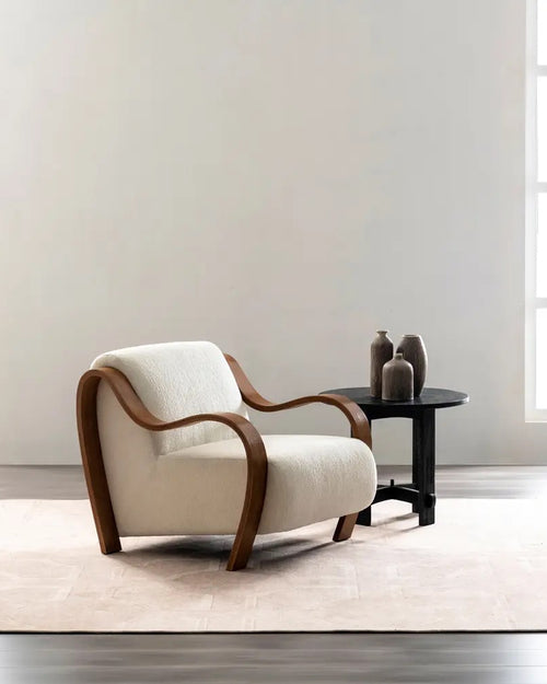 Corby wooden frame accent chair 