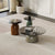 Detail view of three Croillo Tables in varying sizes styled