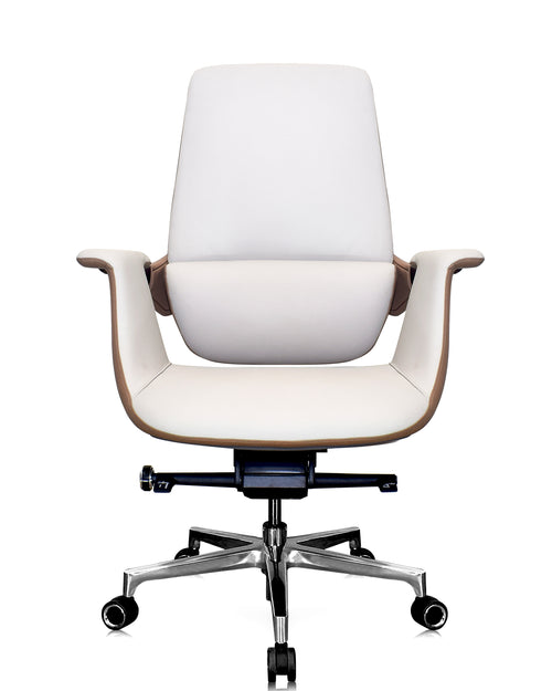 White Curvv Boss Chair front