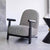 Patterned Czech armchair with black legs 