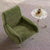 Top-down view of the green Davos lounge chair