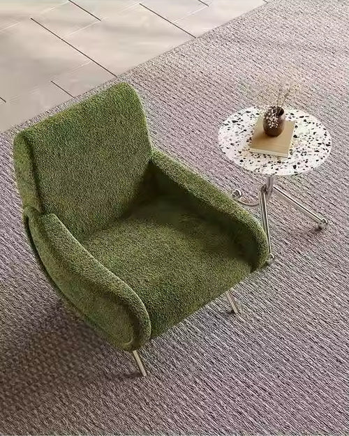 Top-down view of the green Davos lounge chair