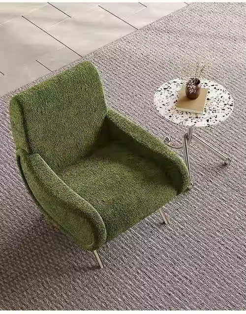 Top-down view of the green Davos lounge chair