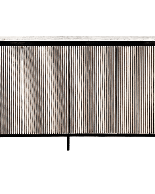Fluted sideboard front elevation view