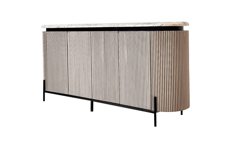 Side angle of modern sideboard