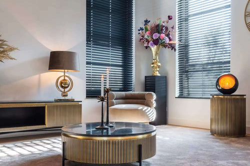 Full View of Delmore Fluted Coffee Table