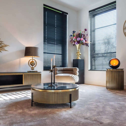 Full View of Delmore Fluted Coffee Table