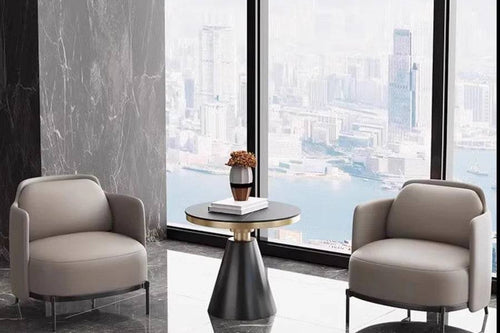 Dennis Royal armchairs in a modern interior setting