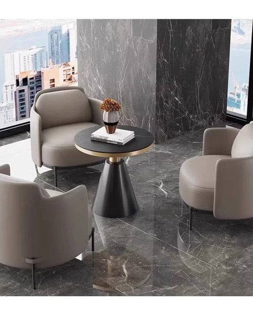 Gray tone armchair arranged in a stylish setting